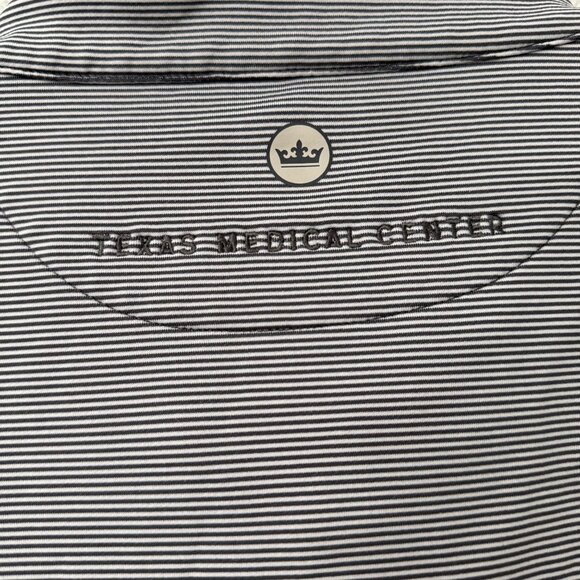Peter Millar Gray Striped 1/4 Zip Embroidered Logo Pullover Sweater Mens 2XL - Picture 5 of 7